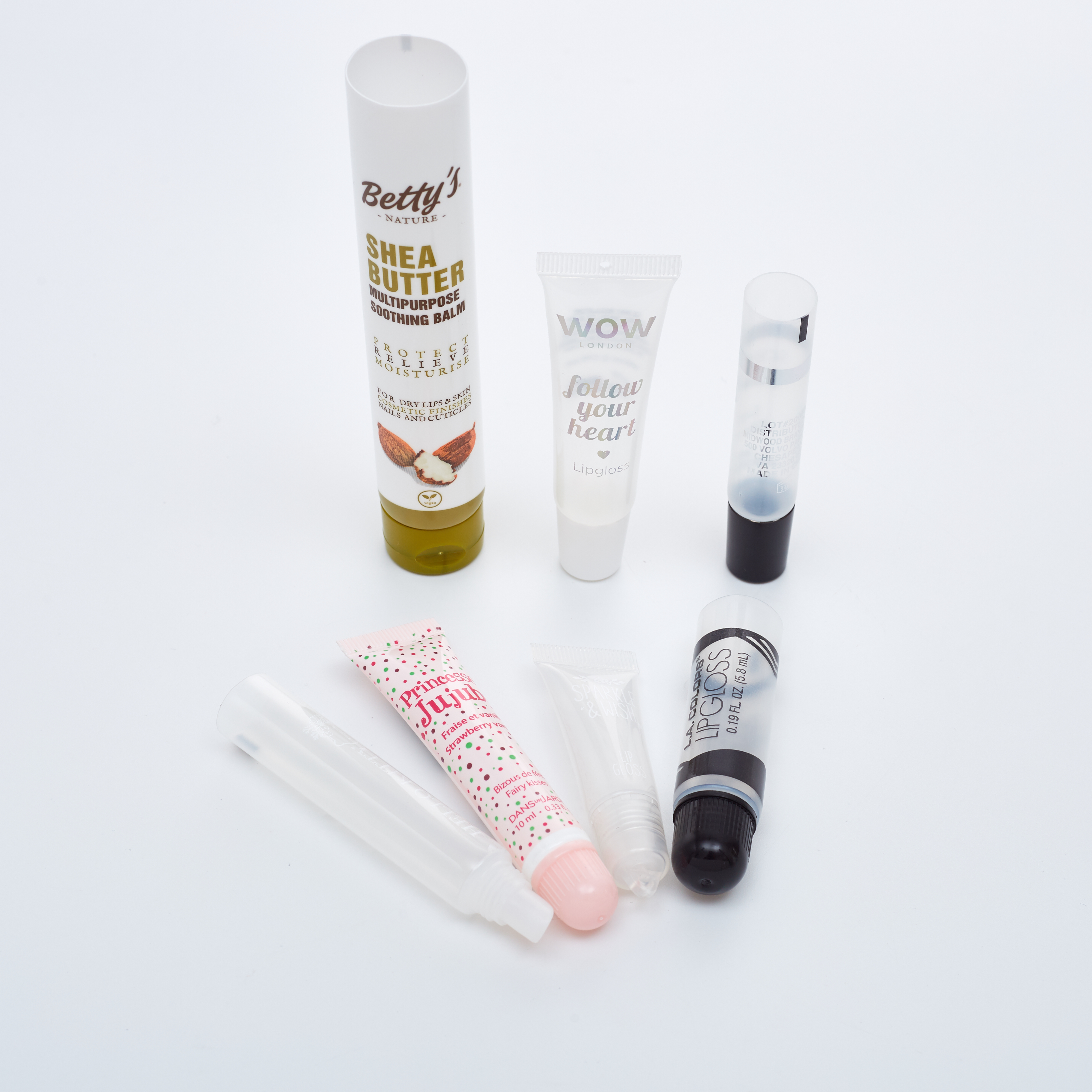 Cosmetic Recycable PE Soft Empty Tube for Lip Gloss Tubo vacío suave de PE reciclable cosmético para brillo de labios