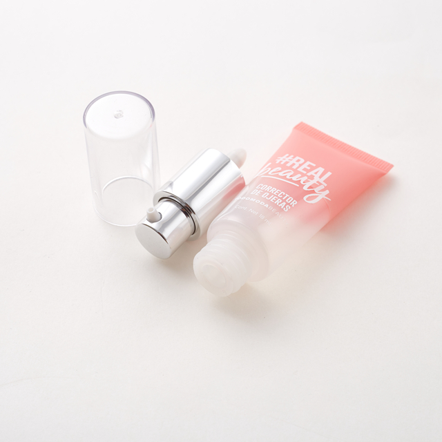 Tubo cosm&eacute;tico sin aire, imprimaci&oacute;n de crema solar, tubo suave de pl&aacute;stico con bomba