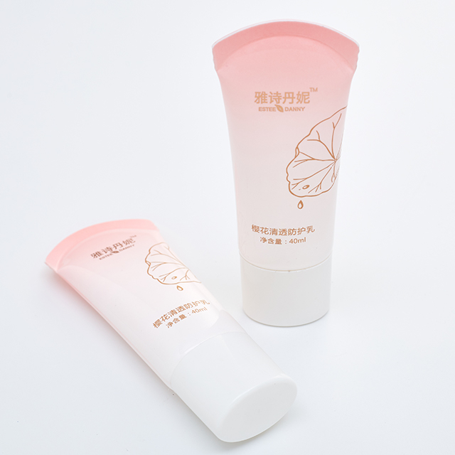 tubo plástico del colapso cosmético de la crema solar de la forma ovalada de 30ml 50ml