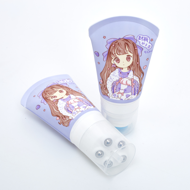 Aplicador de bola de rodillo de metal, loción corporal, tubo de plástico