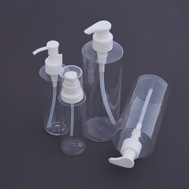Botella redonda cosm&eacute;tica de PET con bomba de loci&oacute;n (7)